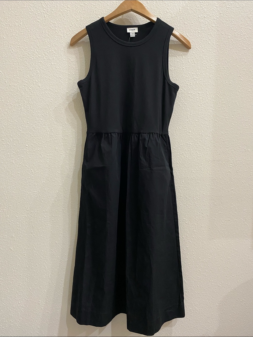 NWT J. Crew Factory High-Neck Mix-Knit Dress XS Black